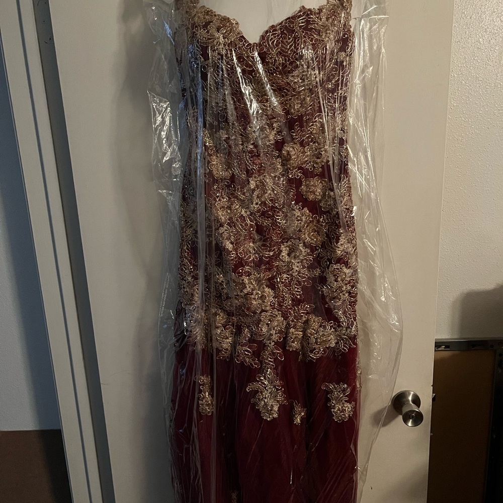 Burgundy dress